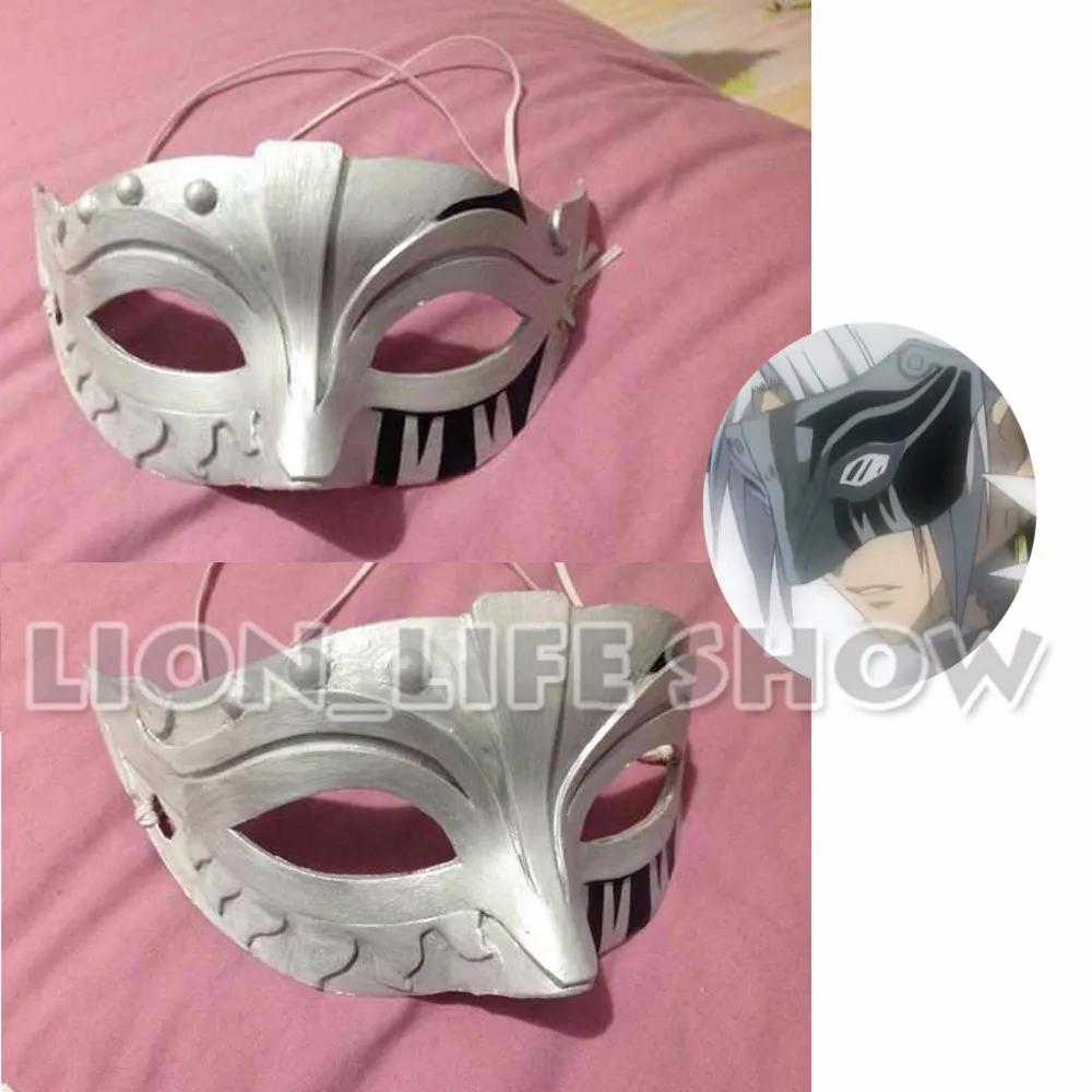 Biamoxer D.Gray man Allen Walker Серебряная корона клоун аниме косплей с маской для лица