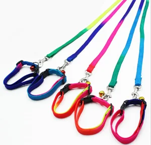 60 шт./лот регулируемый цветной поводок для домашних животных маленький щенок