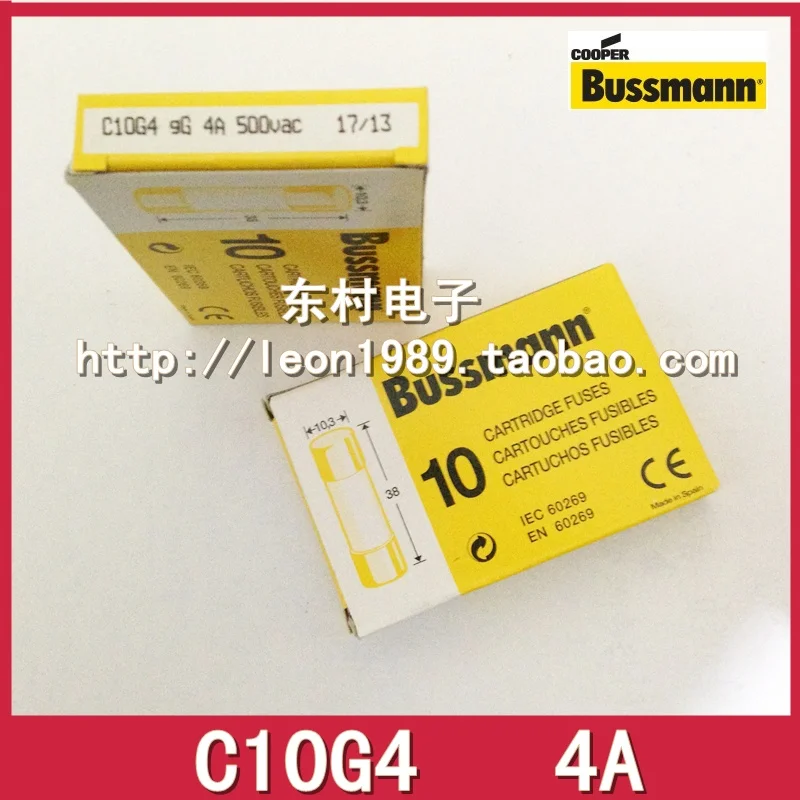 

United States Cooper Bussmann fuse C10G4 4A 500V 10 * 38mm gG fuses