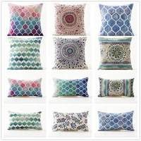 bohemian morocco pillow case decorative pillows cover geometric home blue cushion cover