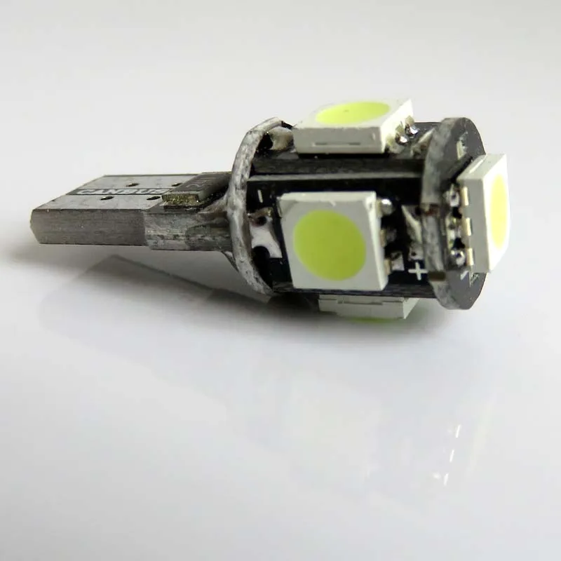 10x Canbus Error Free 5SMD 5050 LED W5W T10 194 168 2825 White Car Led Bulb For BMW Mercedes-Benz Land Rover European | Автомобили и