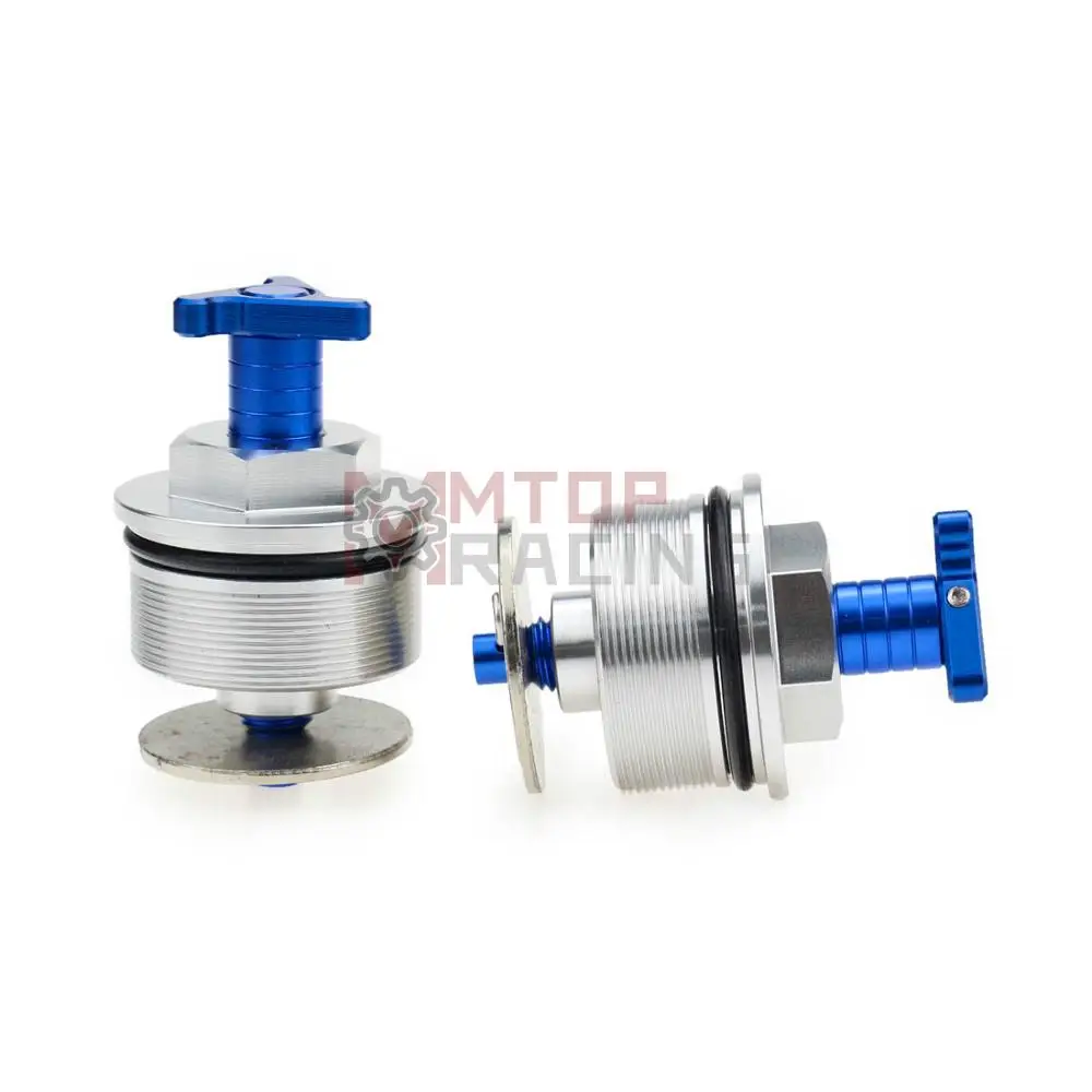 Предварительно загруженные колпачки для передних вилок серебристые черные пара