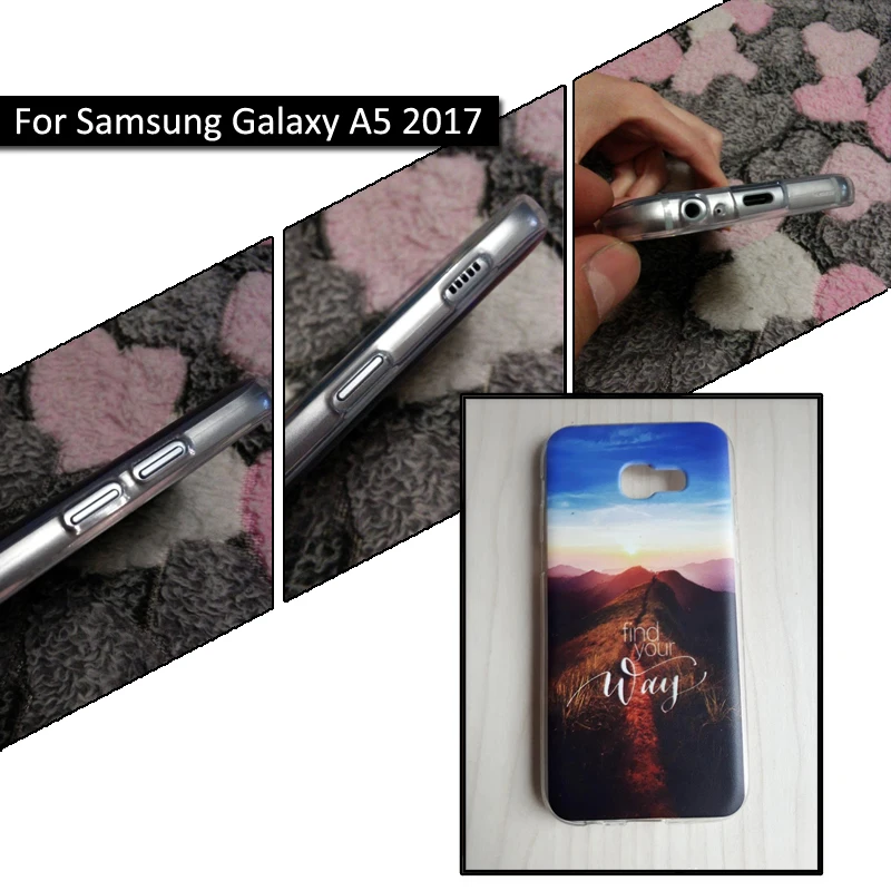 Чехол из ТПУ для Samsung Galaxy A5 2017 Мягкая силиконовая задняя крышка A3 чехлы телефонов