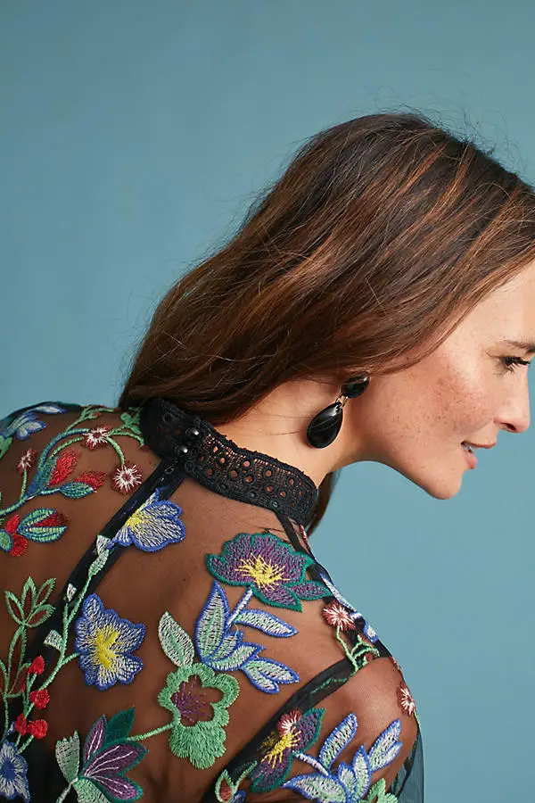 Цветочная вышивка кружевное платье Для женщин 2018 сезон: весна–лето