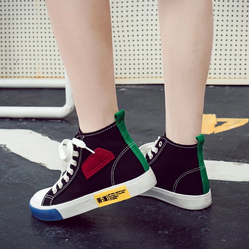 Женская обувь весна 2019 прогулочная на шнуровке женская плоской платформе