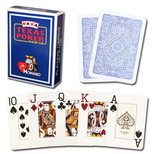 Blue Modiano Texas Holdem игральные карты пластиковый покер видеть через контактные линзы невидимые светящиеся чернила метки анти-обманные азартные игры - Цвет: Blue