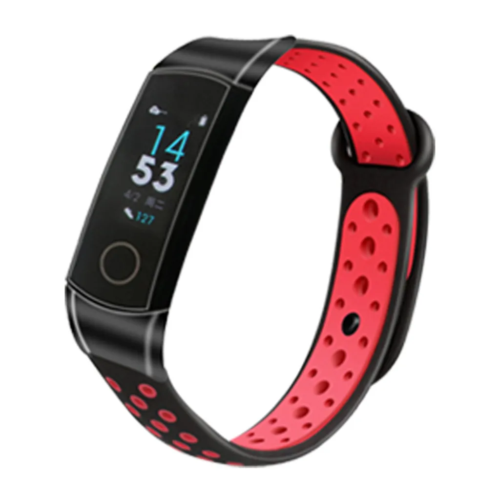 Умные часы Smartband с черным разъемом, силиконовый двухцветный ремешок для часов, ремешок на запястье для huawei Honor 4, умные часы, ремешки для часов