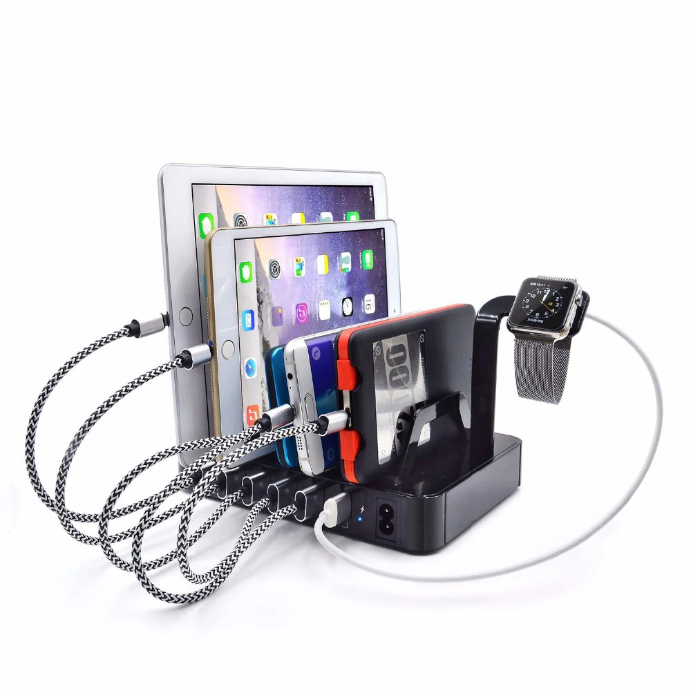 50 Вт 6 usb порта настольное зарядное устройство универсальное автомобильное power