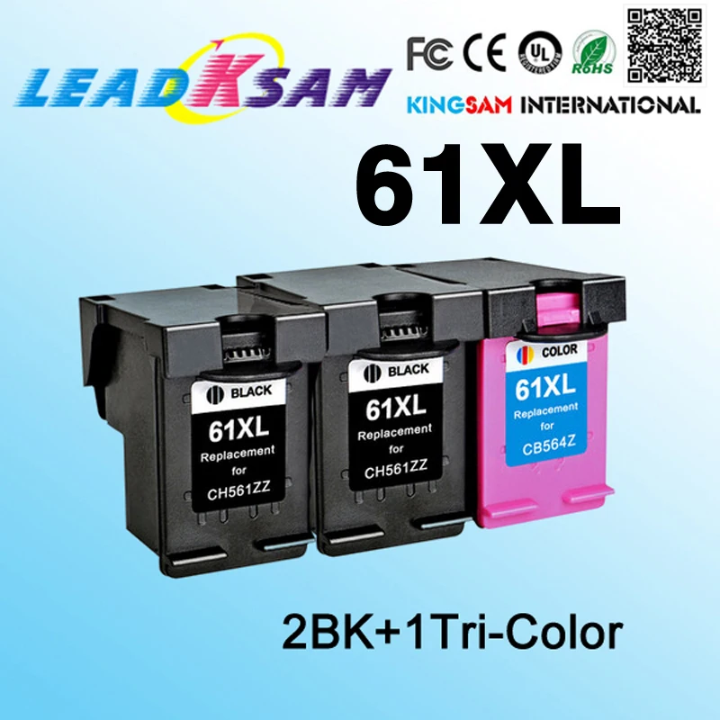 3x принтер картридж совместимый для hp61 61XL 61 с чернилами HP DeskJet 1050 2050 2050s 2510 3510 D1010 1510