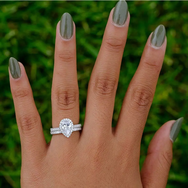 

TONGLiN Sterling 925 silver bague femme wedding rings 2 colors dazzling rings luxury fine sieraden all sizes available