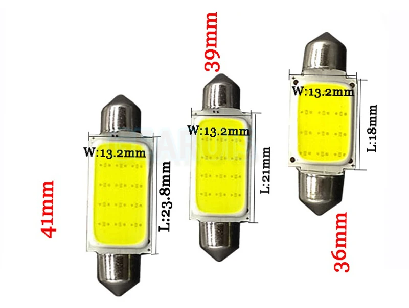 100x гирлянда 31 мм 36 39 41 Автомобильный COB светодиодный светильник C5W C10W 12 smd