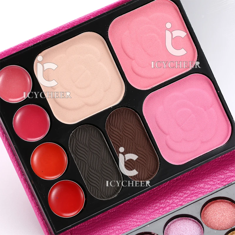 33 Colors Makeup Eyeshadow Palette With Case Foundation Eyebrow Powder Lipgloss | Eye Shadow