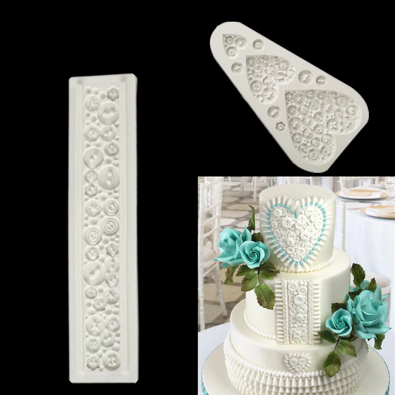 Кружевное украшение для пуговиц силиконовая форма торта формы шоколадных конфет