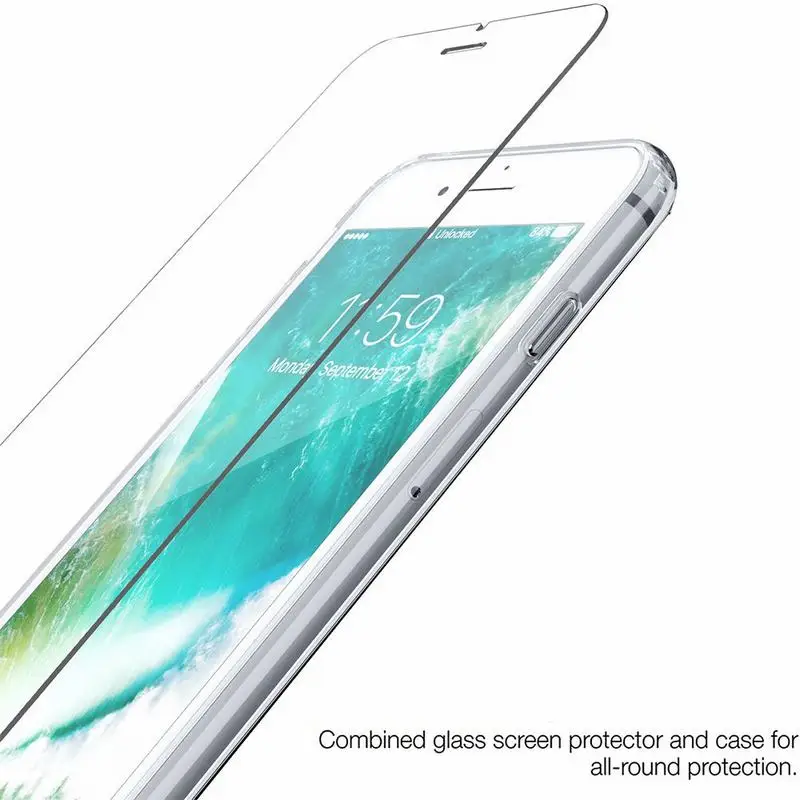 Ascromy Full Body Case For iphone 6 Screen Protector Tempered Glass Protection for iPhone 6S 4s 5 5S SE 5C 7 Plus Cover |