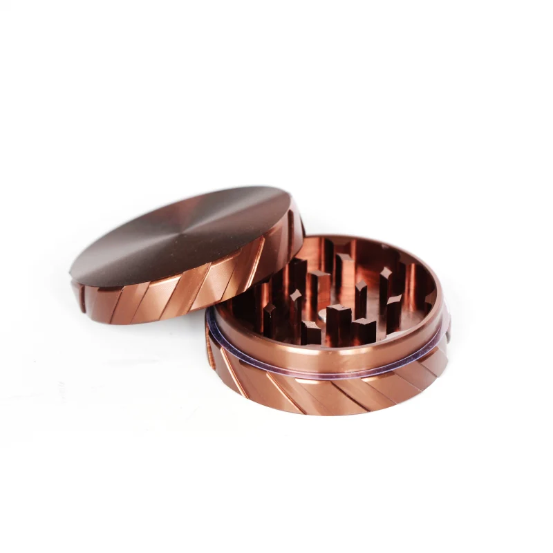 Совершенно новая металлическая двухслойная измельчитель для табака 63 мм