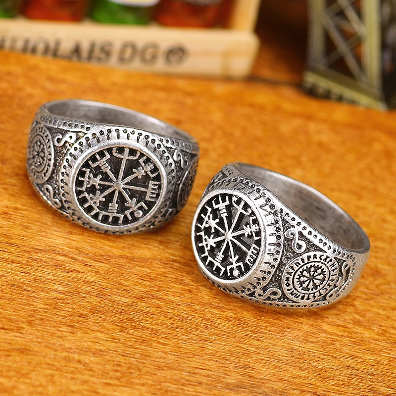 Языческая фотография ювелирные изделия Прямая поставка 1|ring men|compass ringviking ring |