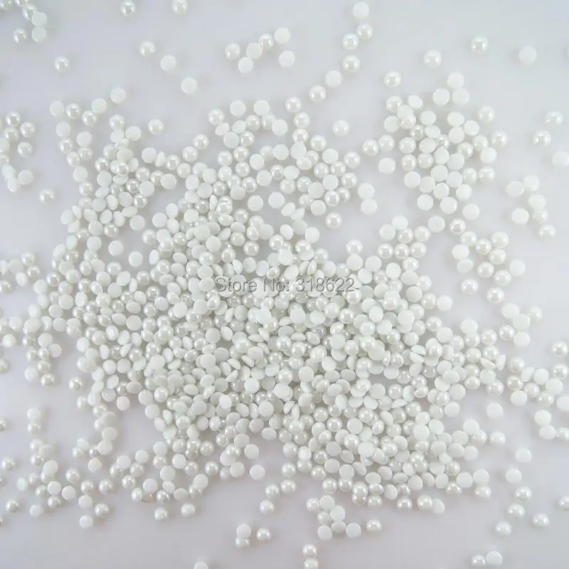 Новинка 4 мм 4000 шт. белая круглая плоская наклейка для ногтей плоские бусины