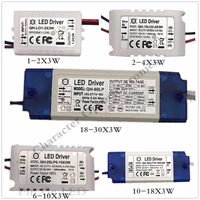 5pcs 1 2x3w 2 4x3w 6 10x3w 10 18x3w 18 30x3w led driver power supply transformer light power supply f 3w led chip