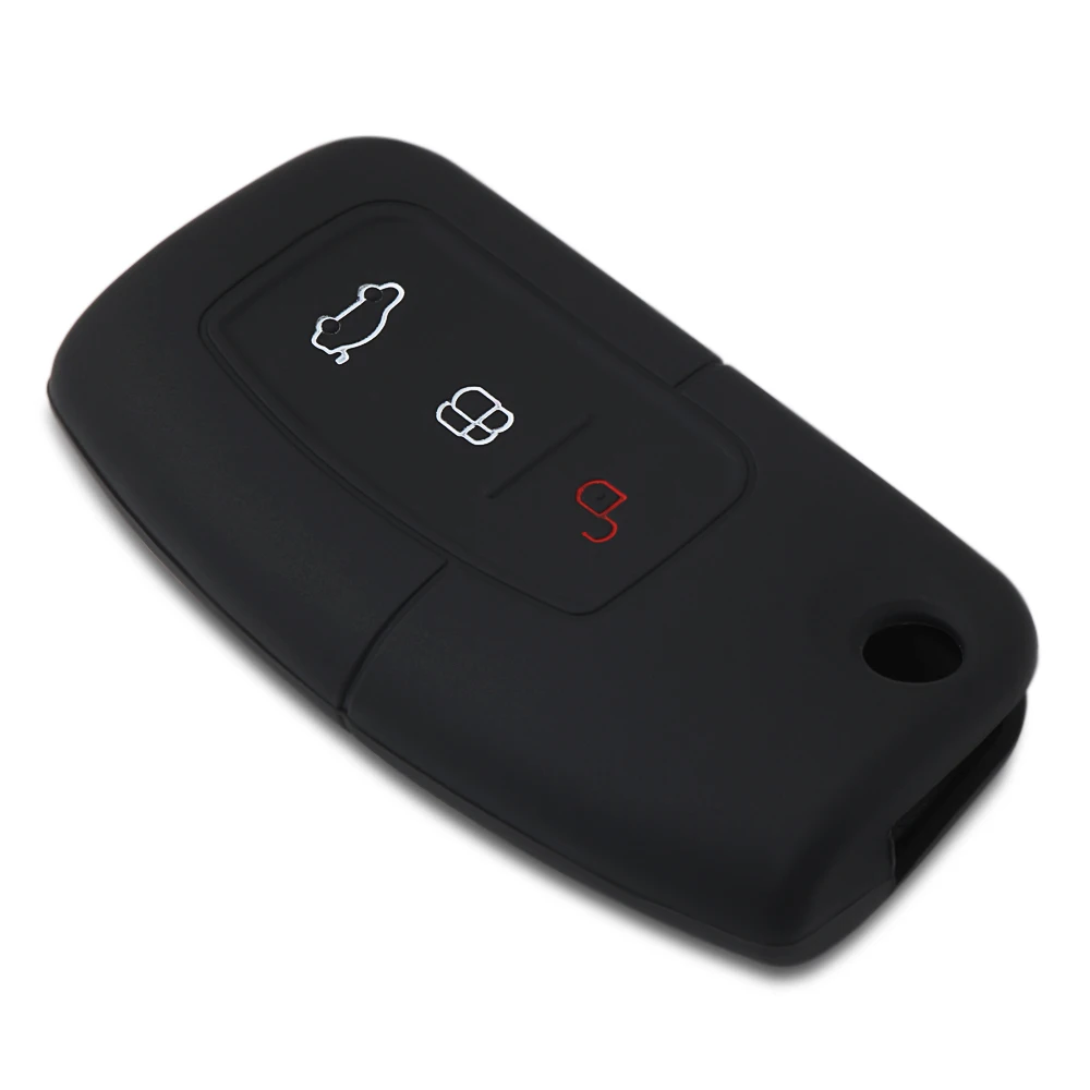 Silicone Key Remote Cover Case Protect For Ford Fiesta Focus 2 Ecosport Kuga Escape 3 Buttons Car Flip Accessaries | Автомобили и