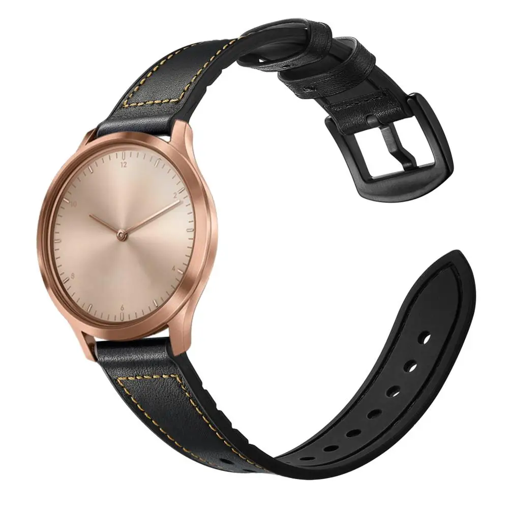 Кожаный ремешок для часов Garmin Vivoactive3 VivomoveHR силиконовая наклейка первый слой