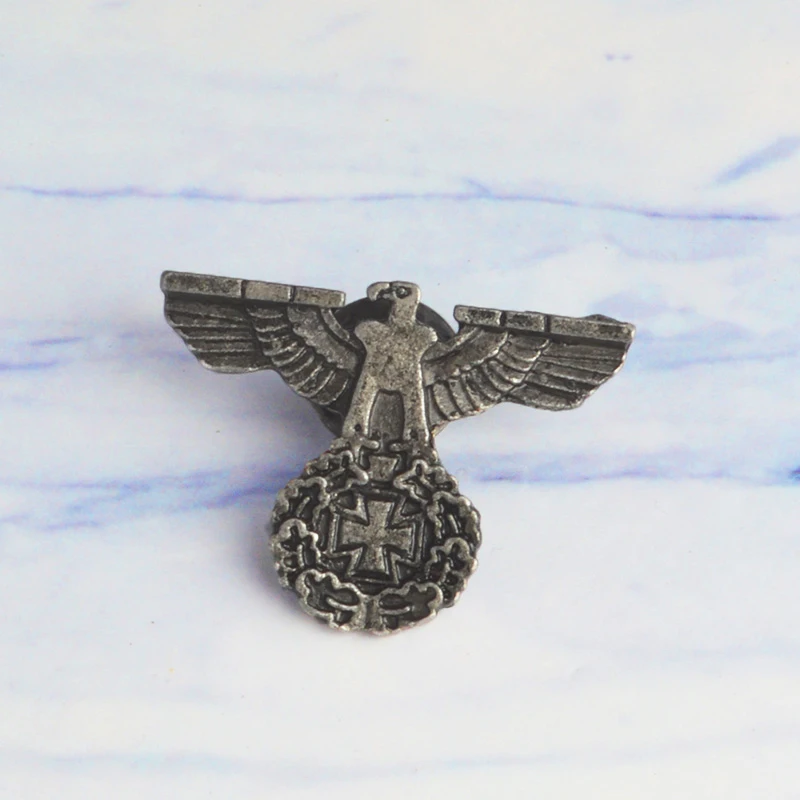 Немецкая Военная булавка в виде орла с крестом Второй мировой войны, черная брошь в виде Кокарда, винтажный значок, булавка на кнопке, булавка на лацкане, подарок для военного энтузиаста