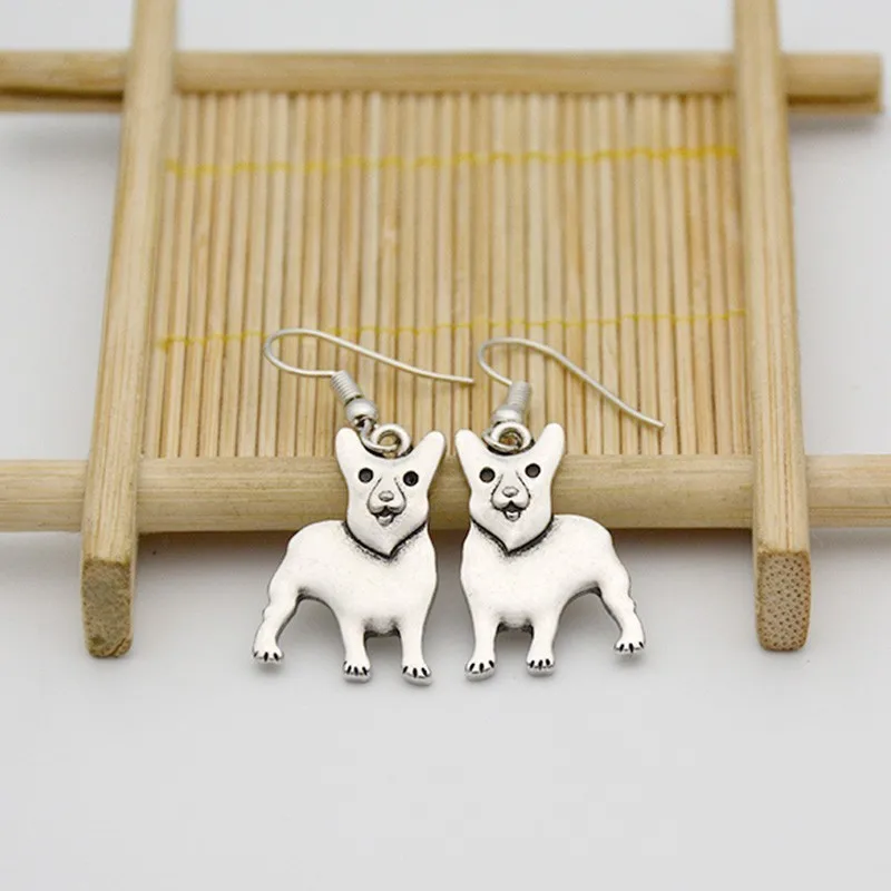 

New Vintage Hippie Wales Can Lap Dog Earring Boho Corgi Love Jewelry Long Earrings For Women Pendientes Mujer Brincos From India