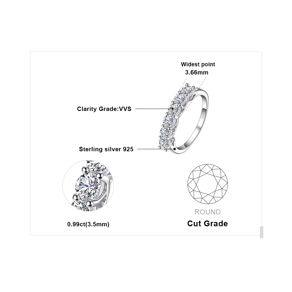JewelryPalace невесты Кубического Циркония Обручальное кольцо 925 пробы серебро Новые Свадебные Fshion для женщин ювелирные изделия Новое поступлен