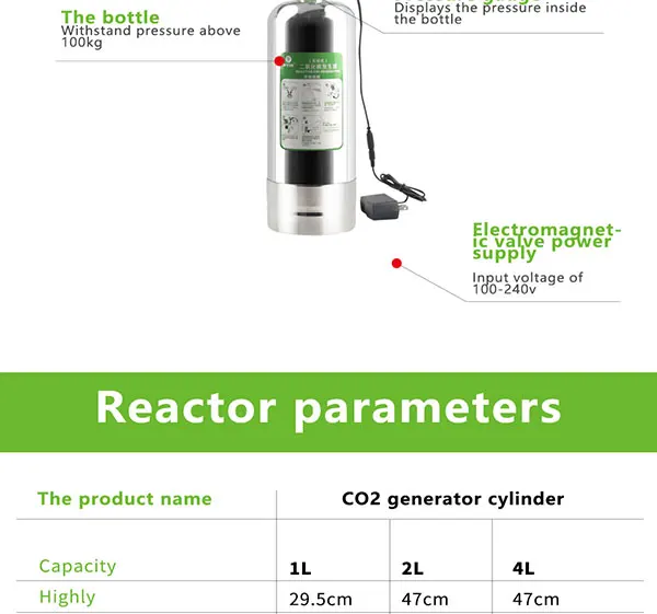 Wyin аквариум DIY CO2 генераторная система комплект с регулировкой давления воздушного потока воды растений рыб аквариум ValveDiffuserThe реакции