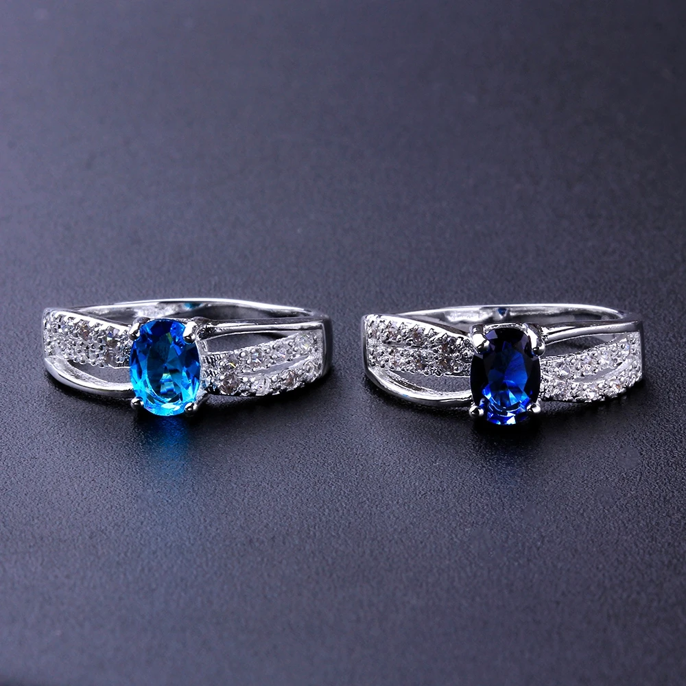 Высокое качество серебряные украшения 1 шт. 2 цвет кристалл кольцо Рисунок для