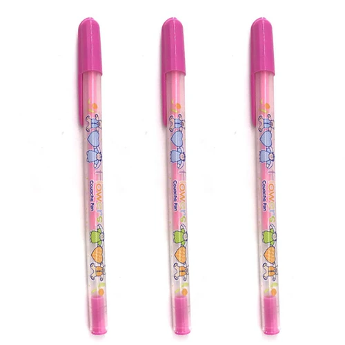 3Pcs Pink pen 3/9/10 шт./компл. 0,7 мм белыми чернилами Цвет фотоальбом стержни для гелевых ручек Канцелярские мультфильм школьных принадлежностей гелевая ручка подарок для детей - Цвет: 3Pcs Pink pen