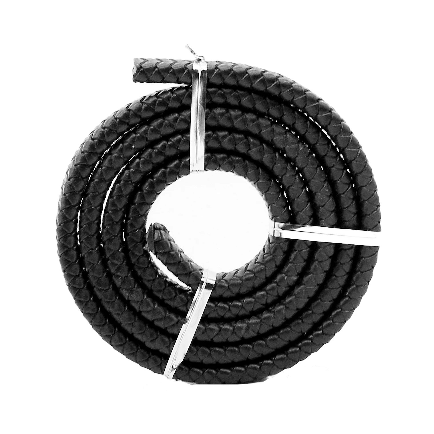 black Aiovlo 1 ярд/Лот 12x6 мм плетеный браслет из натуральной кожи фурнитура плоская кожаная веревка нить для изготовления ювелирных изделий своими руками - Цвет: black