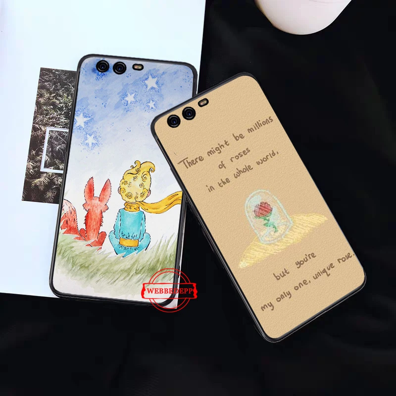 Силиконовый чехол little prince fox для Huawei P8 Lite 2015 2017 P9 2016 Mimi P10 P20 Pro P Smart 2019 P30|Бамперы| |