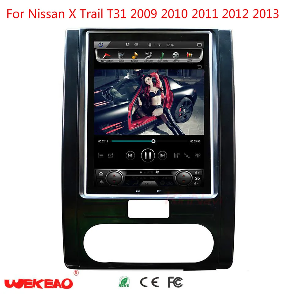 Wekeao 10 4 &quotБольшой Сенсорный экран dvd-плеер автомобиля радио для Nissan X Trail T31 2009-2013