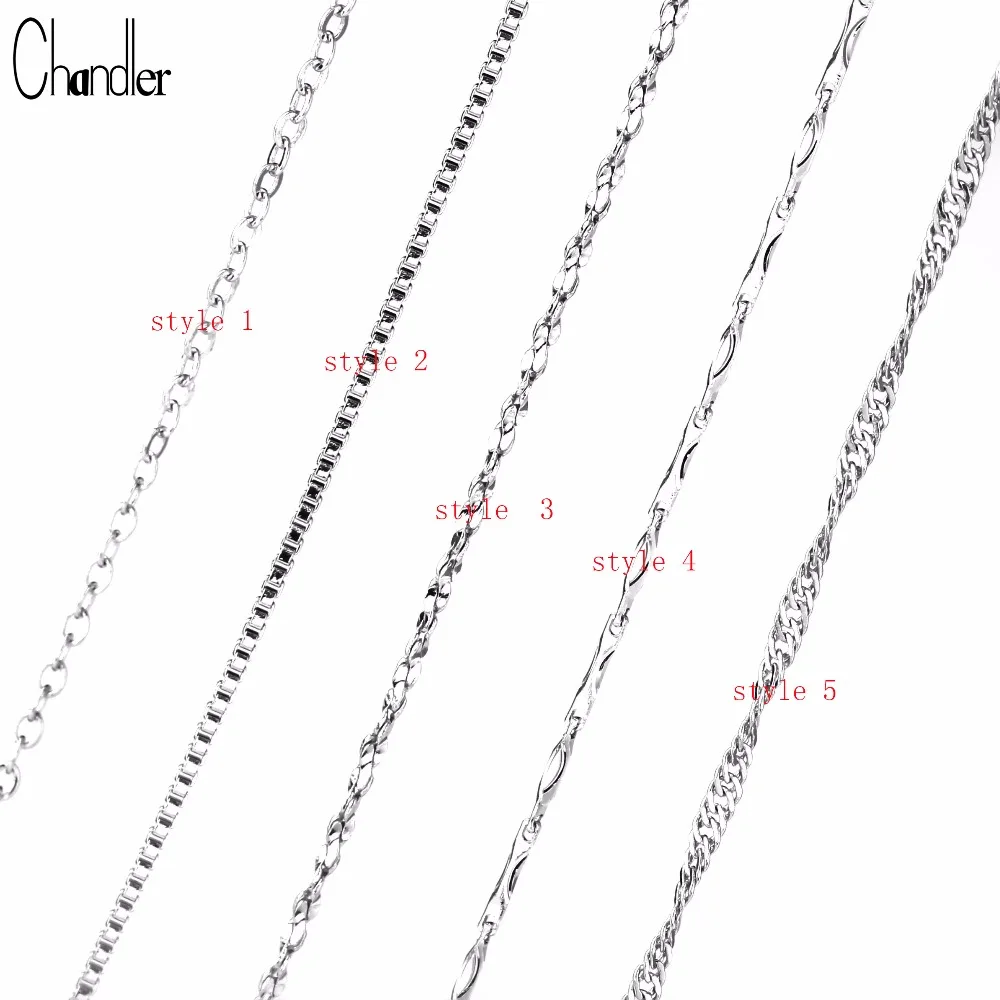 Чандлер серебряный цвет классическая Базовая цепочка Карабин Регулируемая