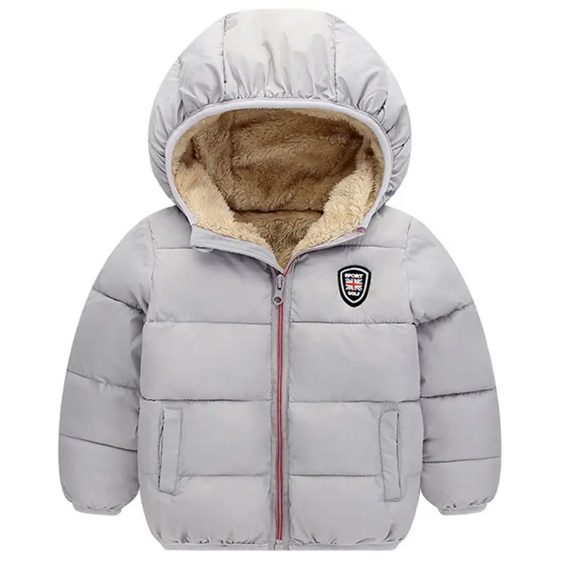 4 вида цветов Одежда для маленьких девочек и мальчиков Утепленные Пальто с