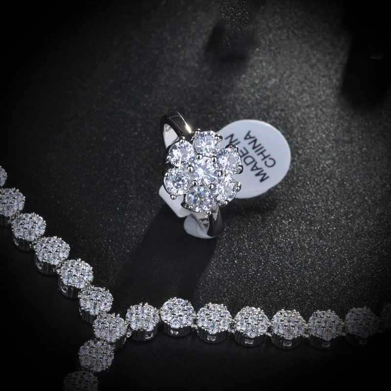 Be 8 Newest Luxury Sparking Brilliant CZ Clear Necklace Earring Wedding Bridal Jewelry Set Dress Accessories African JewelryS153