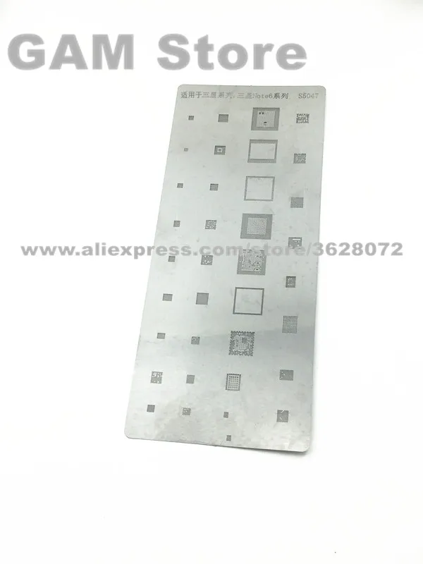 

For Samsung Note6 BGA Stencil Power Audio Wifi CPU RAM Charger Power Amplifier IC Reball Pin BGA Direct Heating Template S5047