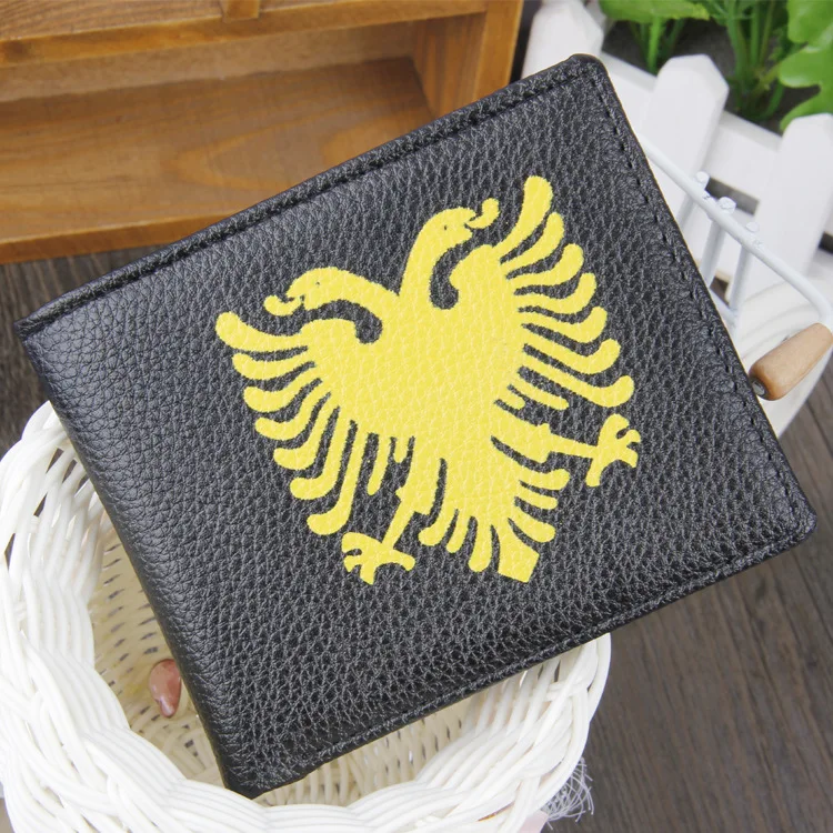 Черные мужские кошельки от известного бренда мини-кошелек кожаный кошелек