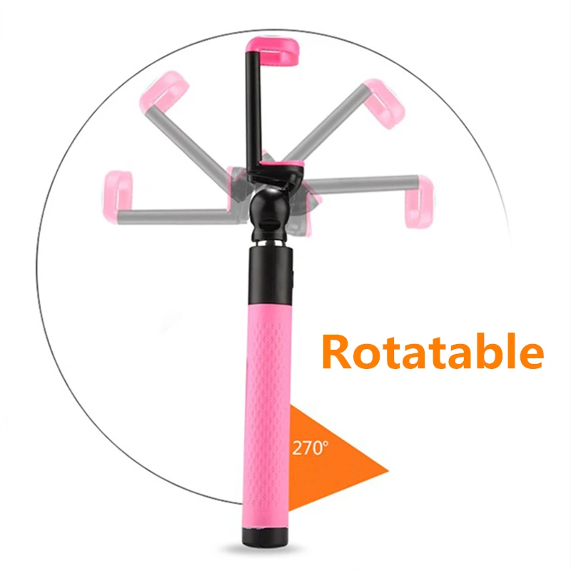 3.5mm Plug Universal Wired Selfie Stick Monopod Rotatable Extendable for iphone Samsung Suitable 4inch-6.5inch phone | Электроника