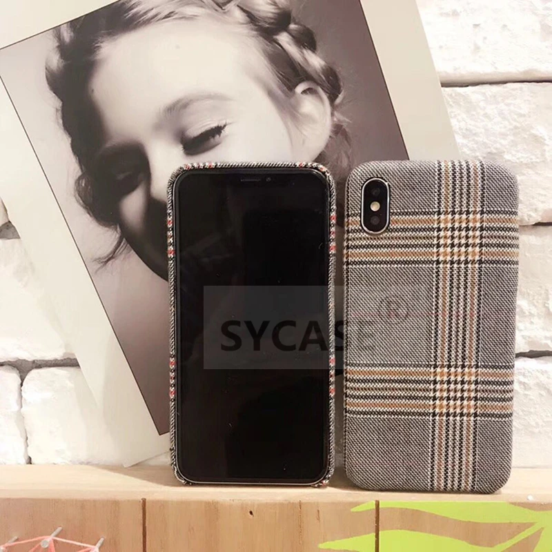 SYCASE плед ретро телефон чехол для iPhone 6 S Plus 7 8 X Европейский клетчатый