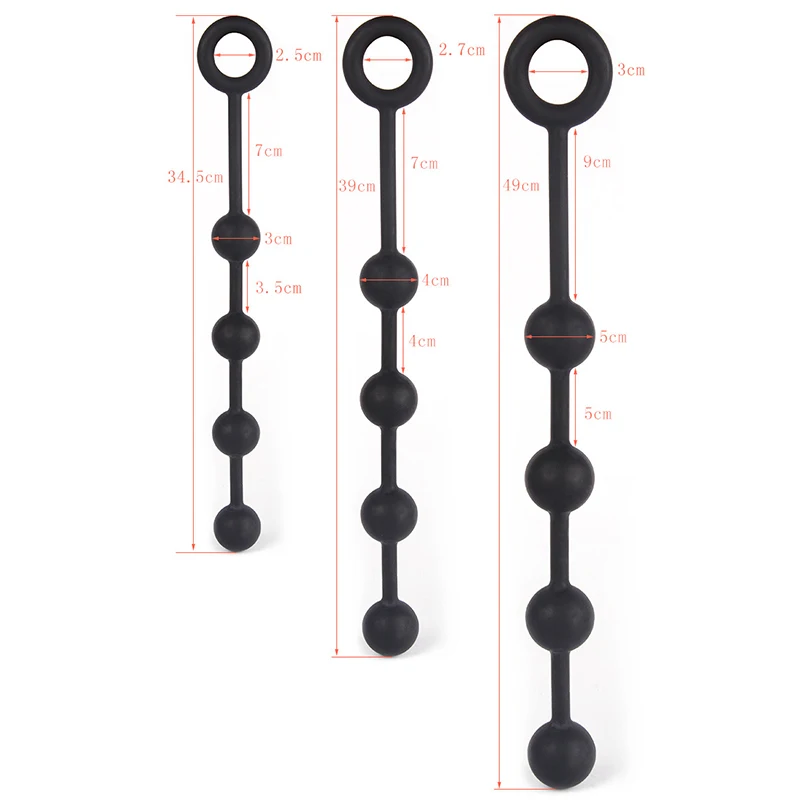 Большие Анальные бусины Силиконовые анальные пробки кегелевые шарики