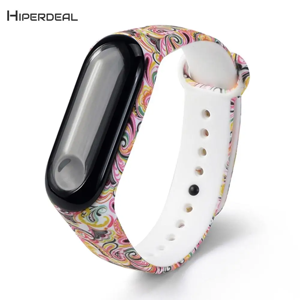 Ремешок для XiaoMi Mi Band 3 с цветочным узором ТПУ умные наручные часы ремешок MI3