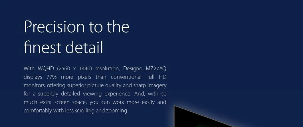 ASUS Designo MZ27AQ Ультратонкий Монитор 27 дюймов, WQHD, Бескаркасный, ультратонкий дизайн, 2,1 канальный аудио, суб-НЧ динамик, аудио от Harman