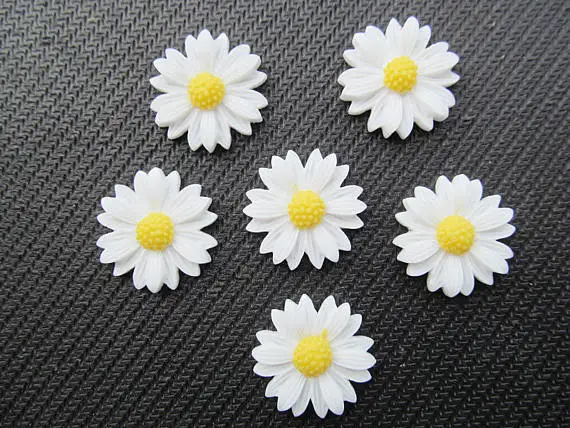 50pcs flatback 22mm resin sunflower cabochoncameo charmfindingfit base setting trayphone decoration kitdiy accessory free global shipping