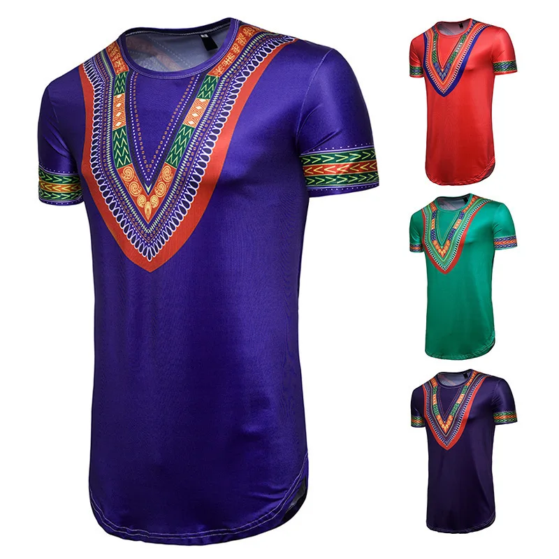 Women African Clothing Time-limited Cotton Polyester 2018 Hot Pin National Great Joy Dress Totem Print T-shirts | Тематическая