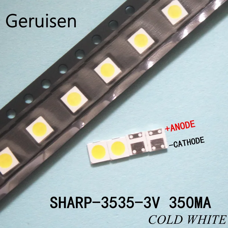 1000PCS/LOT For SHARP LED TV Application LCD Backlight for 1W 3V 3535 3537 Cool white GM5F22ZH10A | Лампы и освещение