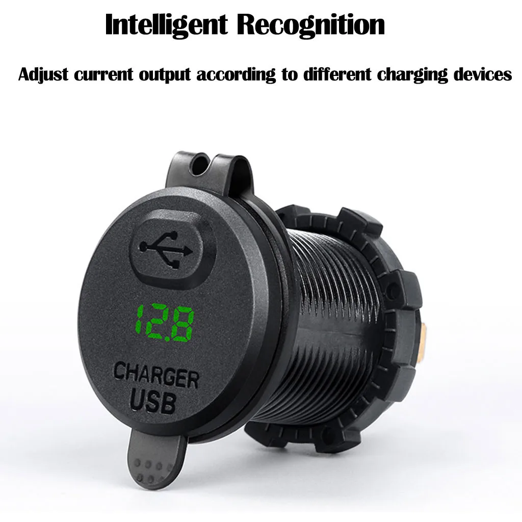 USB быстрое автомобильное зарядное устройство 12 24V адаптер для мотоцикла с