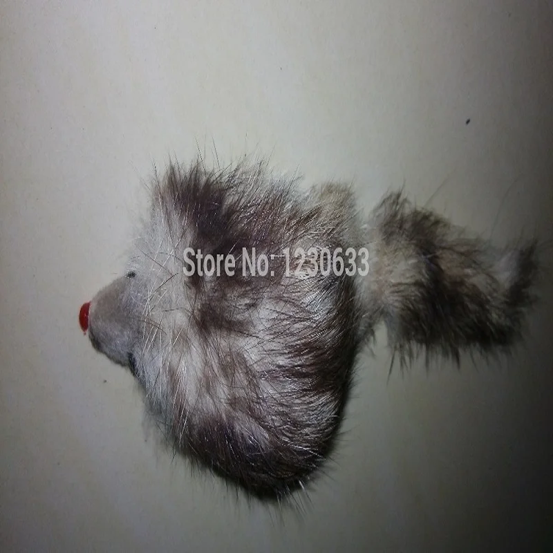 Westrice игрушка для кошек большая мышь из кроличьего меха длинный мех 6 см