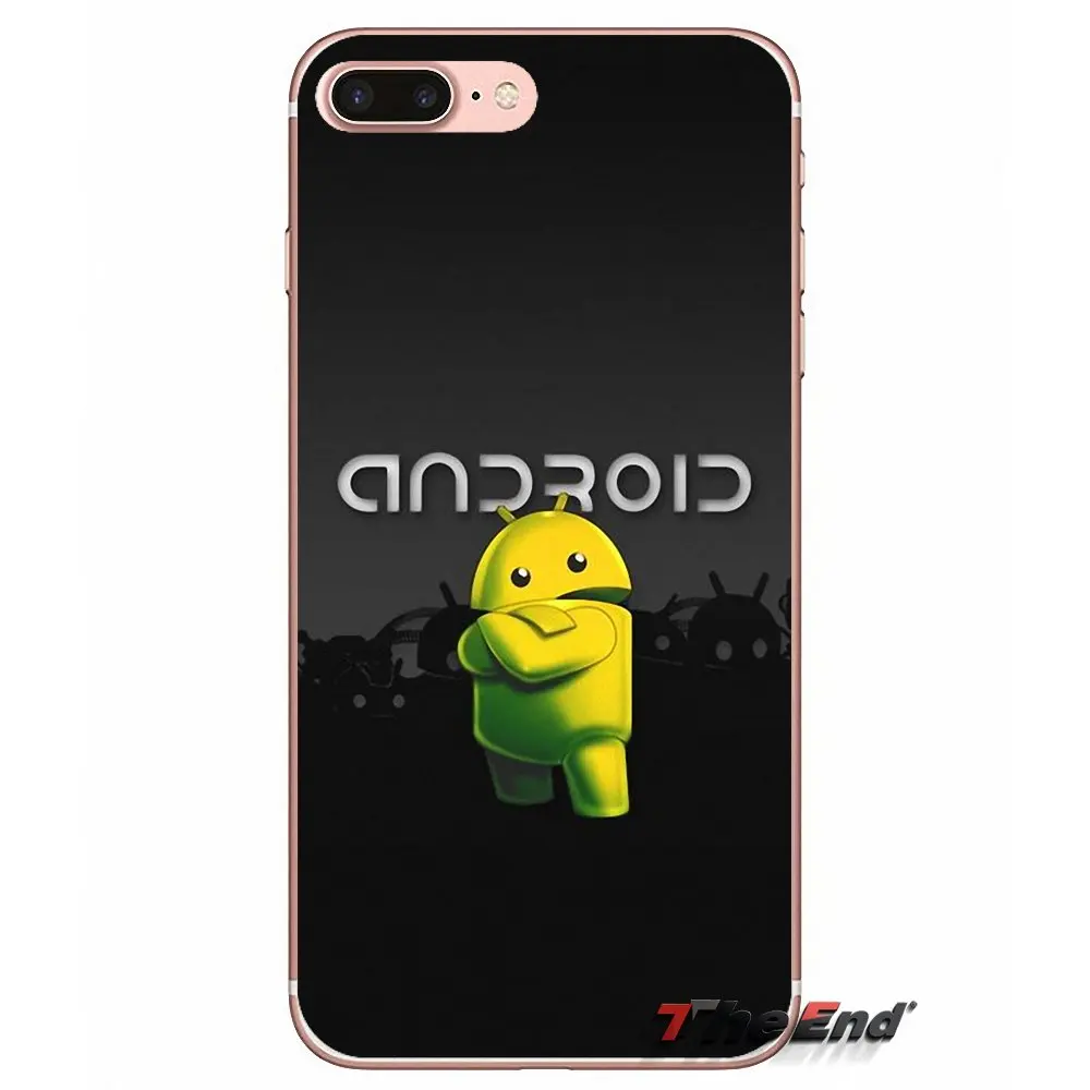 Для iPhone X 4 4S 5 5S 5C SE 6 6S 7 8 Plus Samsung Galaxy J1 J3 J5 J7 A3 A5 2016 2017 зеленый андроид робот логотип