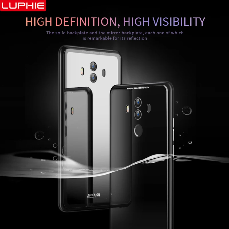 Магнитный металлический бампер для huawei P20 lite P20pro Nova 3E Honor mate 10 pro Роскошный чехол из
